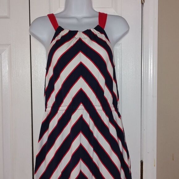 Ladies Gymboree red white blue  maxi dress  Sz 10 - Picture 3 of 6